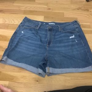 Plus Size Sonoma Goods For Life® Premium High-Waist Denim Shorts